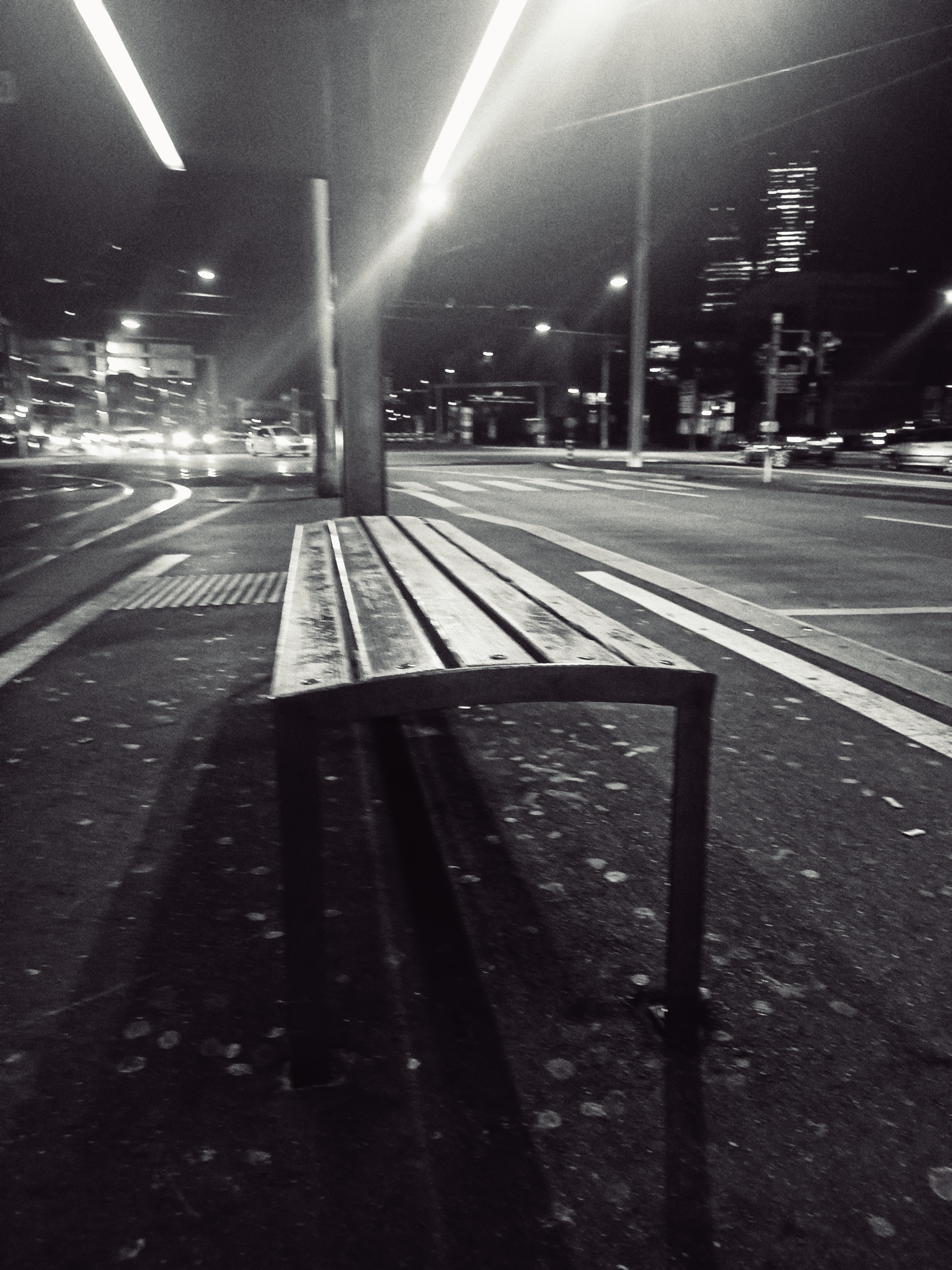 Bench at night